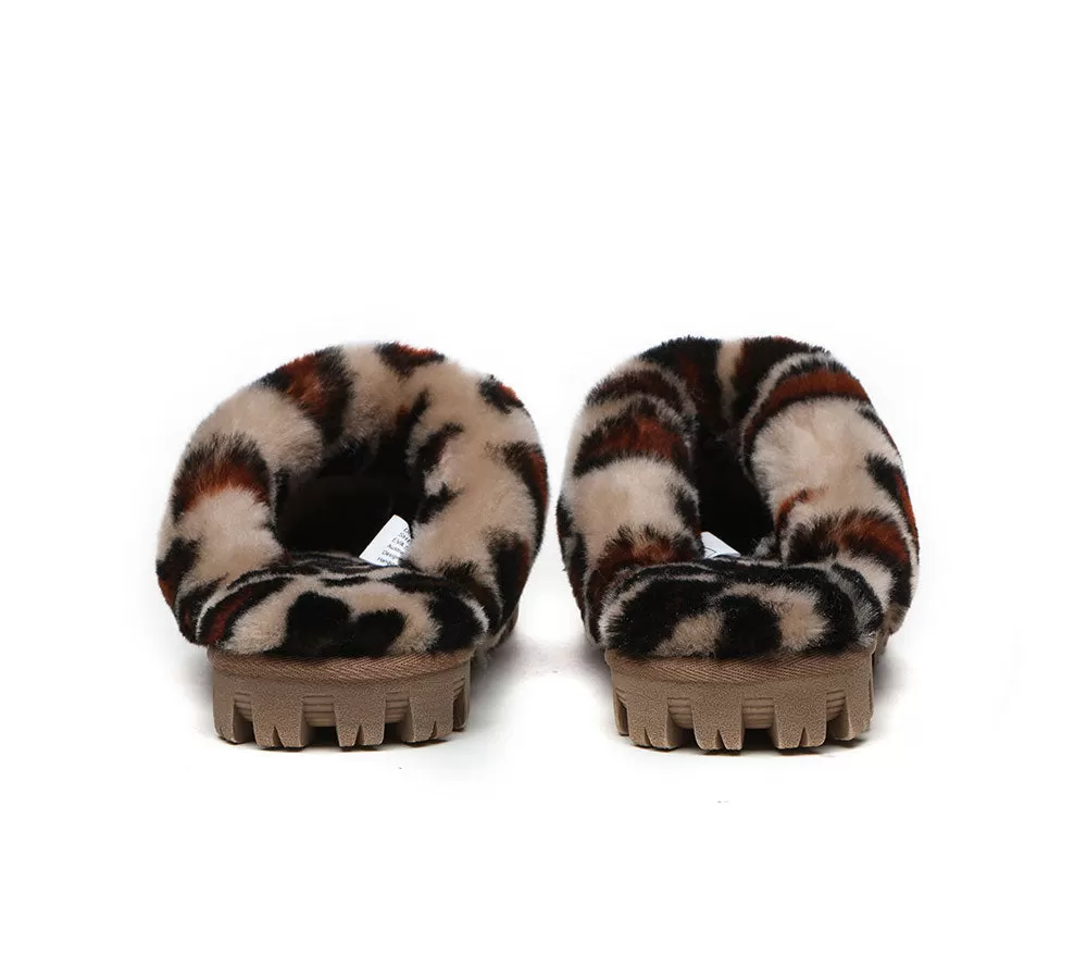 UGG Australian Shepherd Ugg Slippers Double Face Sheepskin Women Leopard Print Slipper