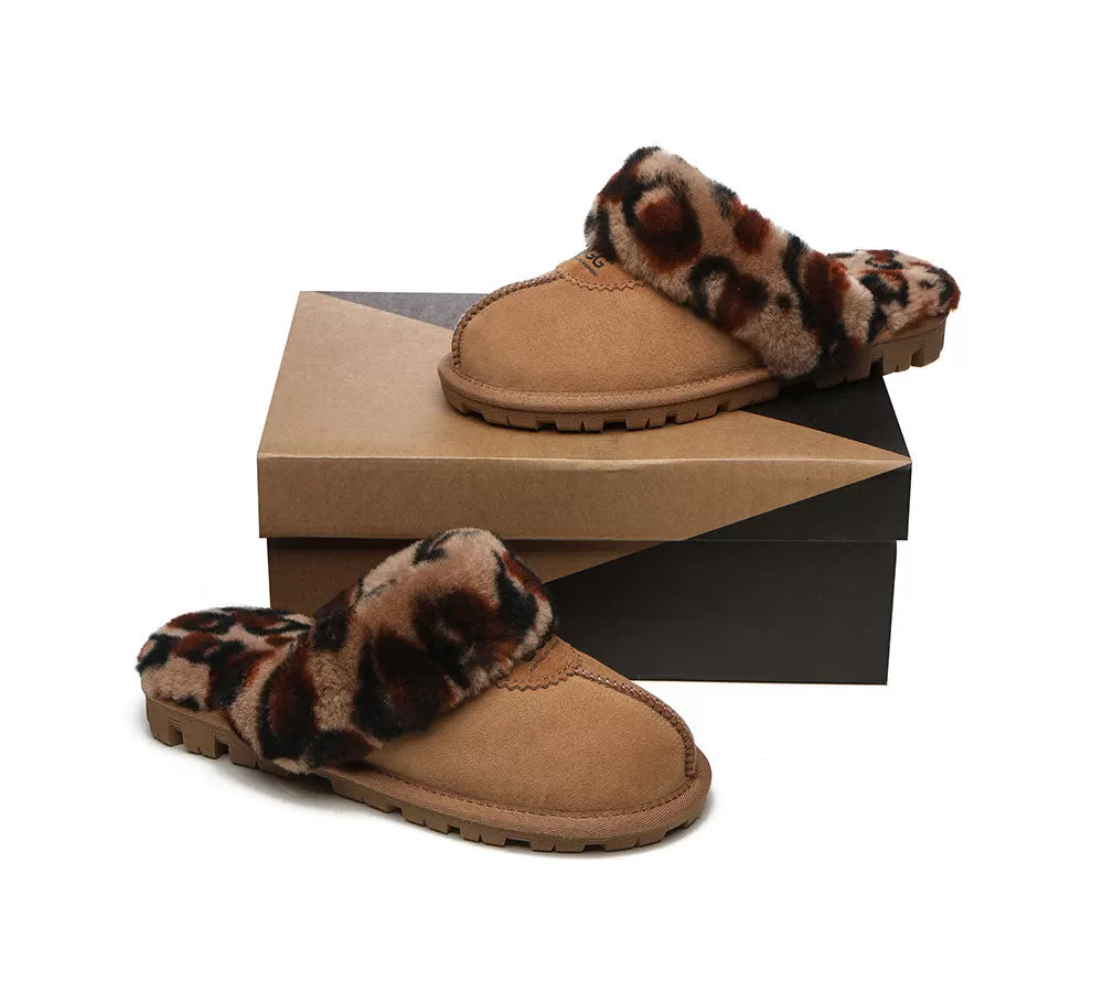 UGG Australian Shepherd Ugg Slippers Double Face Sheepskin Women Leopard Print Slipper