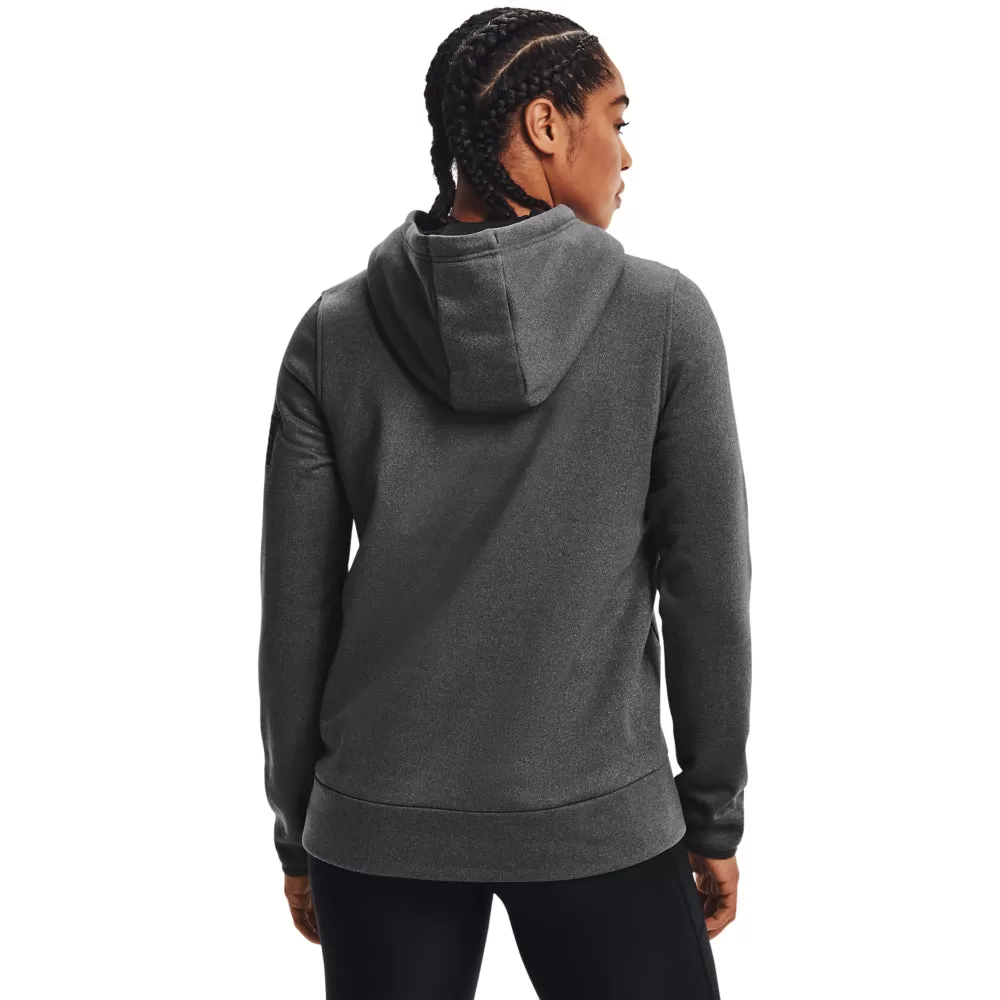 'Under Armour' Women's Freedom Emboss Hoodie - Carbon Black