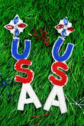 USA Summer Fiesta beaded EARRINGS