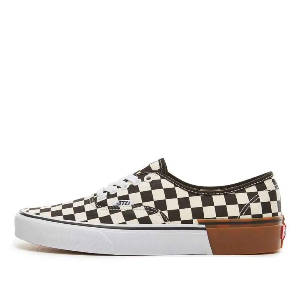 VANS Gum Block Authentic Trainers - Gum Block Checkerboard - Black White