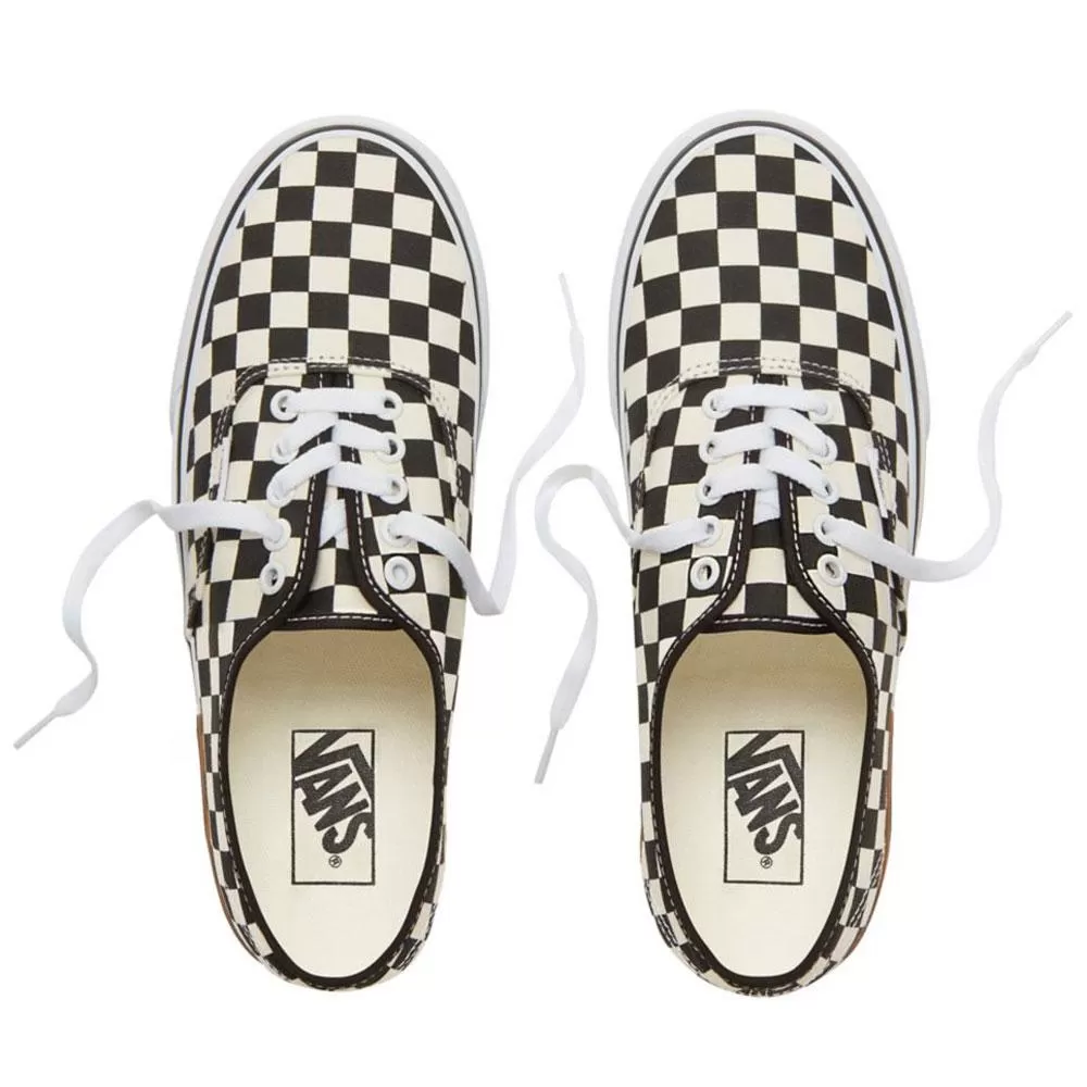 VANS Gum Block Authentic Trainers - Gum Block Checkerboard - Black White