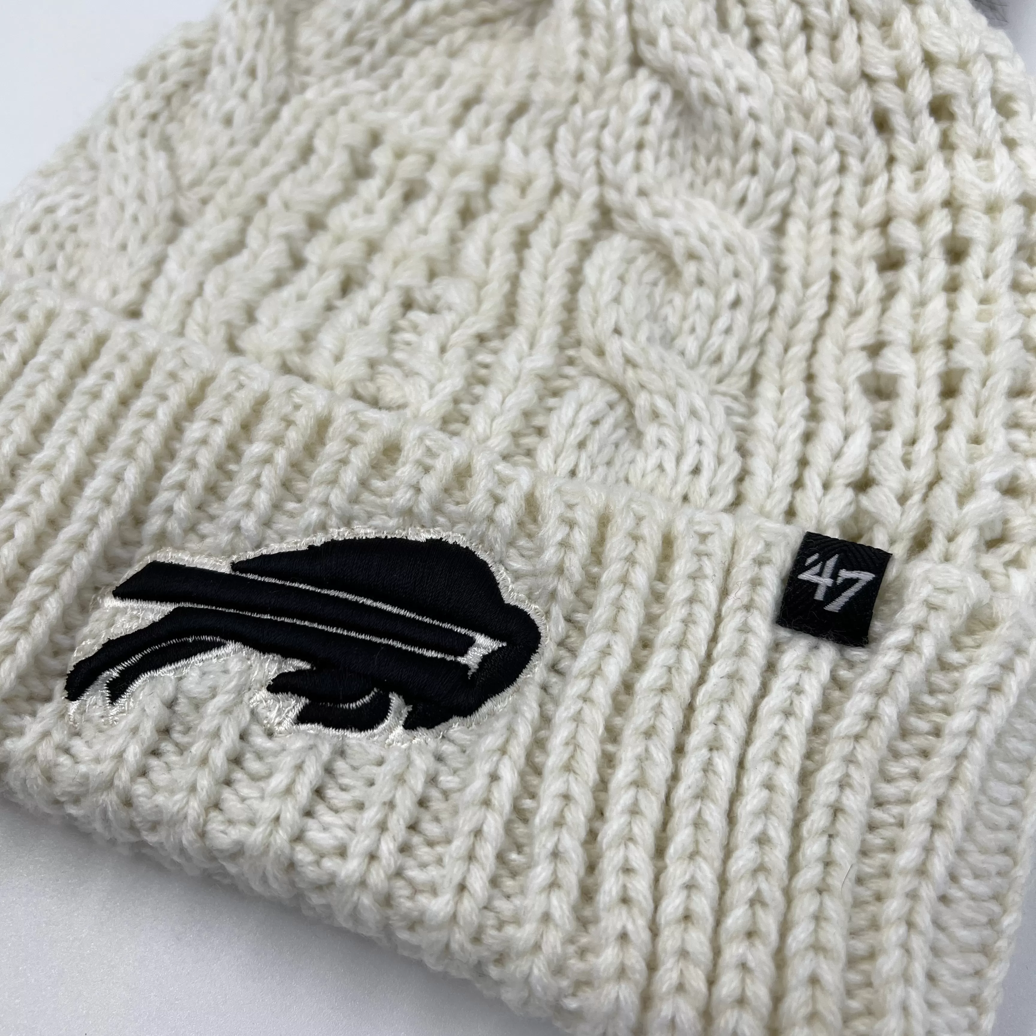 Women's '47 Brand Buffalo Bills White Knit Winter Beanie