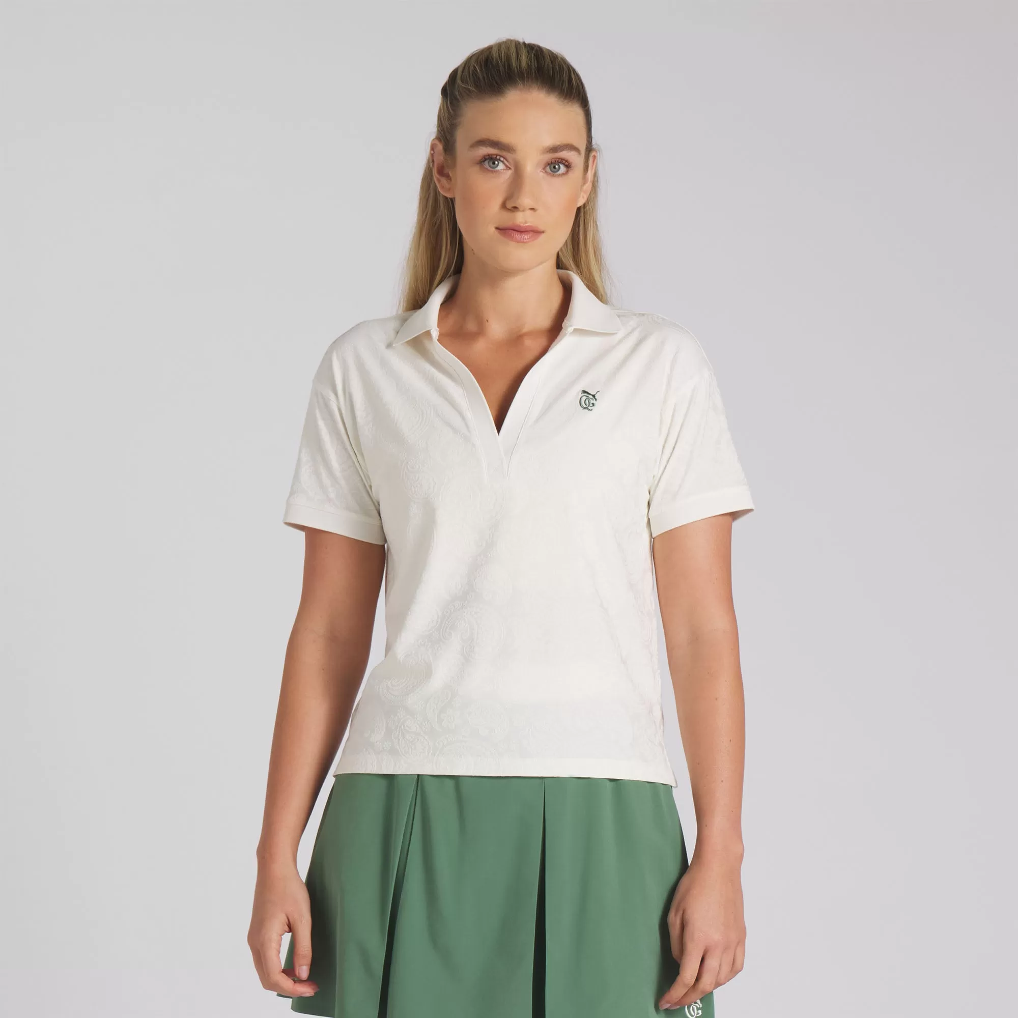 Women's Puma x Quiet Golf Relaxed Crop Golf Polo