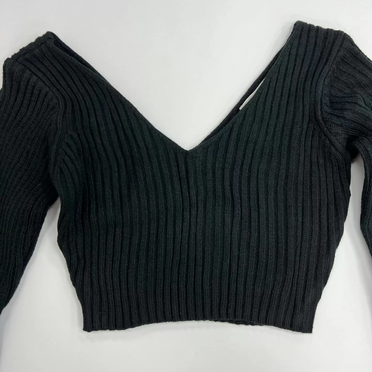 Women's Wide V-Neck Sweater Top