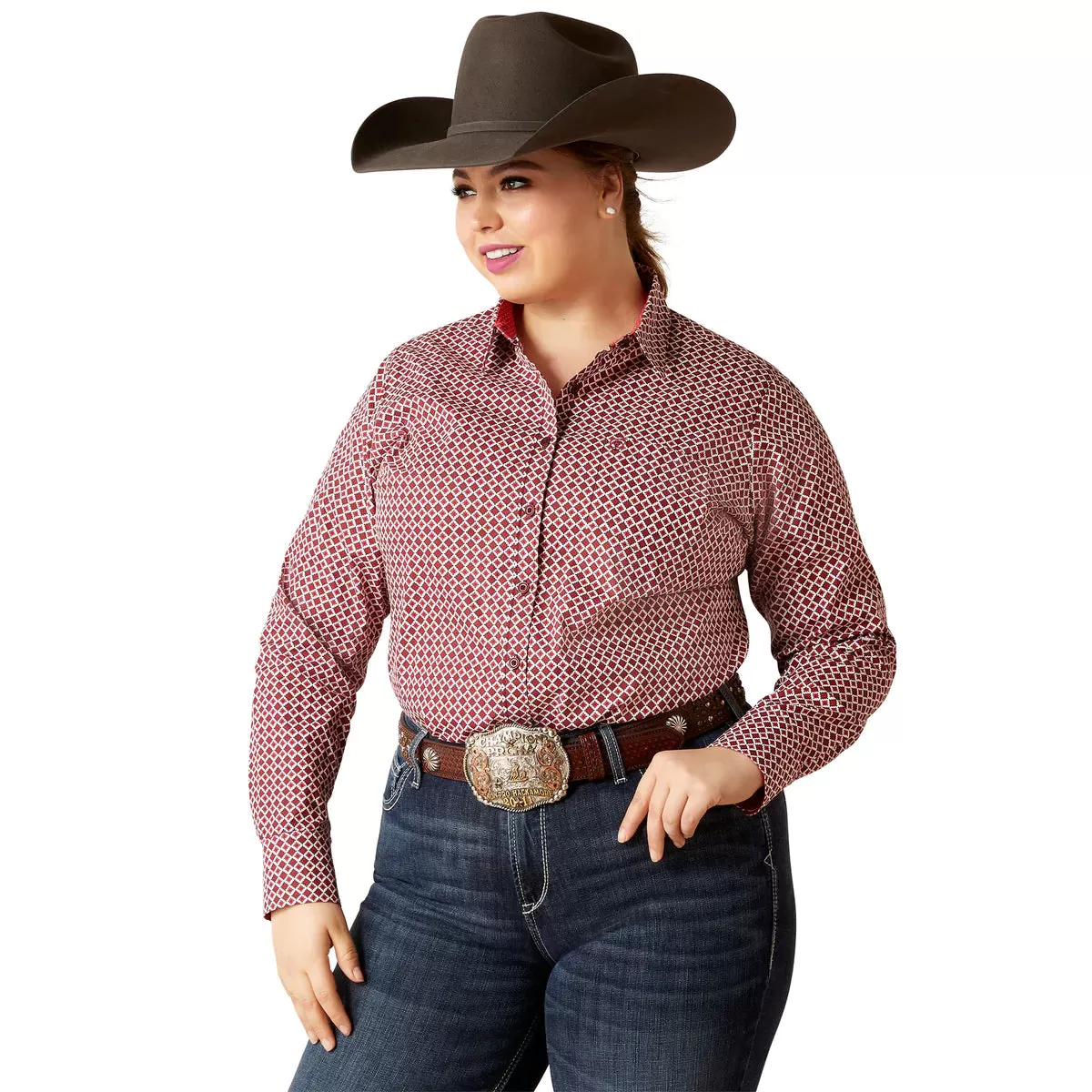 Womens Wrinkle Resistant R.E.A.L Kirby Shirt | Raleigh Geo