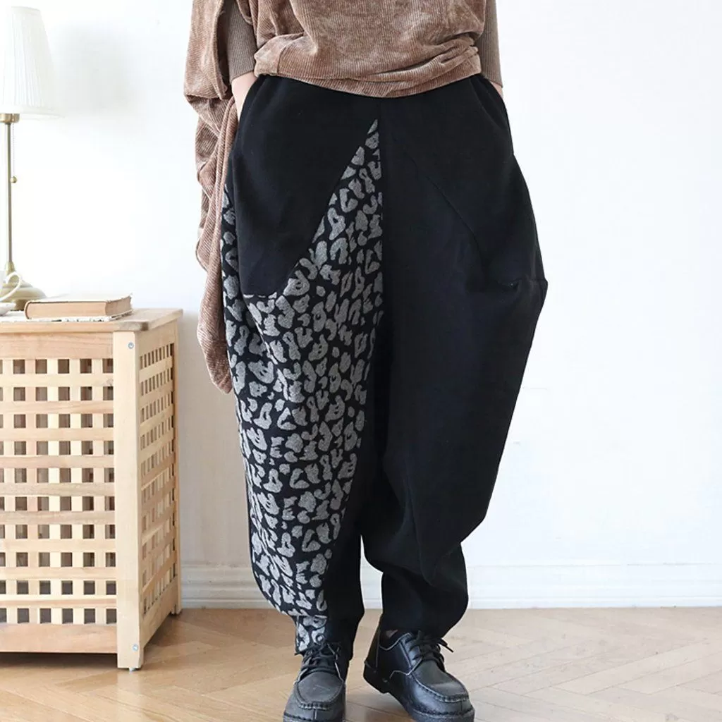 Woolen Retro Harem Pants