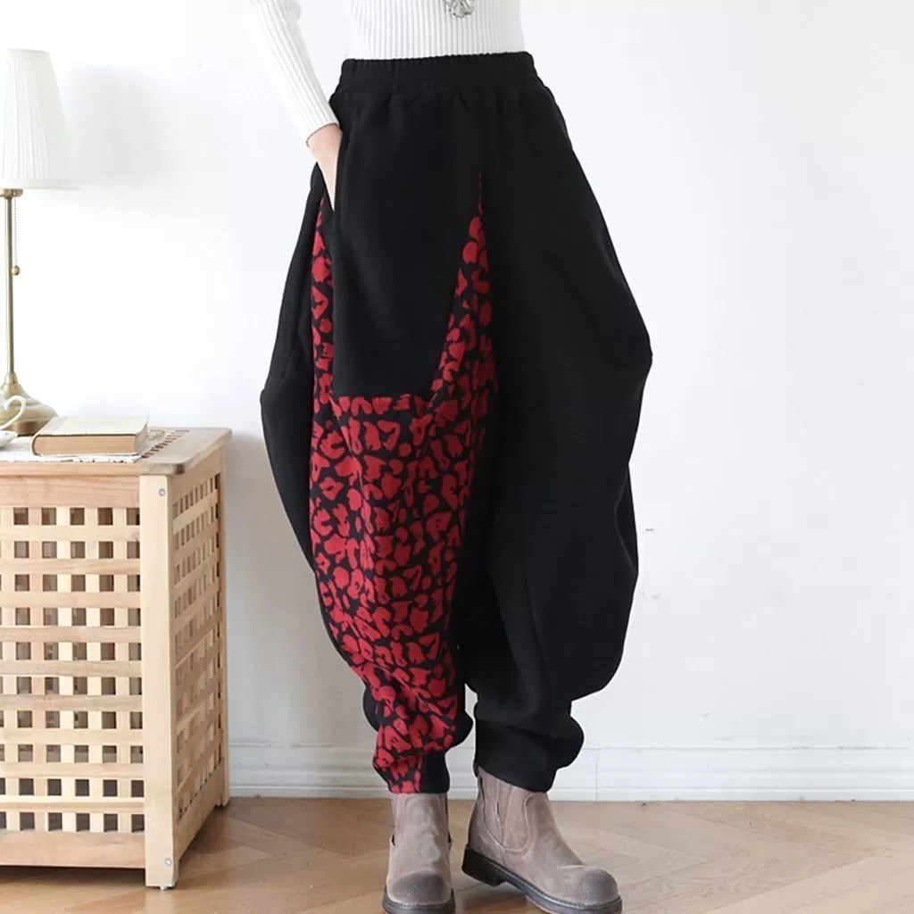 Woolen Retro Harem Pants