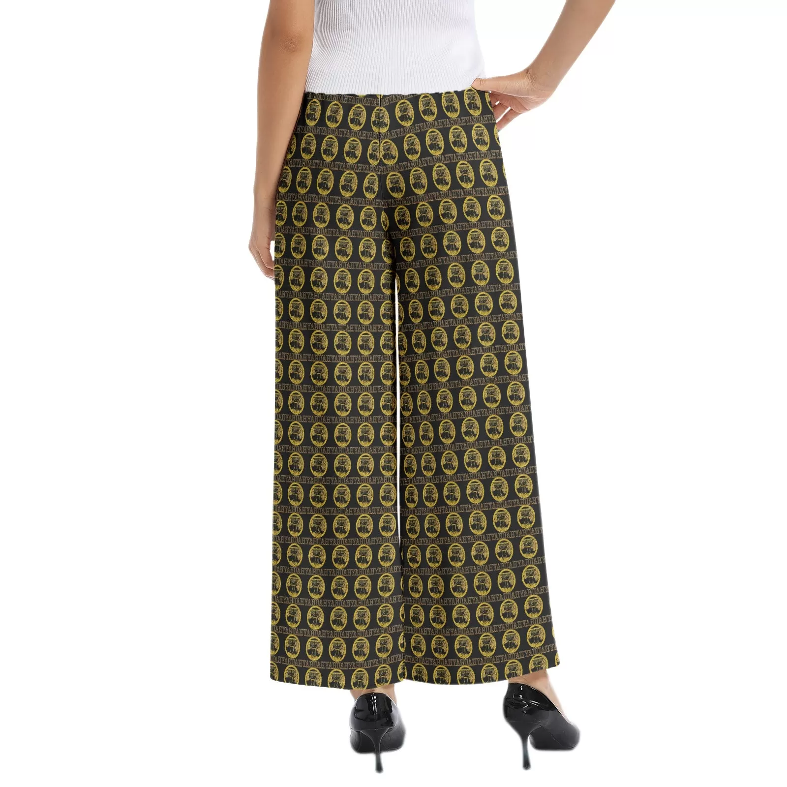 Yahuah-Tree of Life 02-03 Elect Designer Elastic Waist Wide Leg Pants