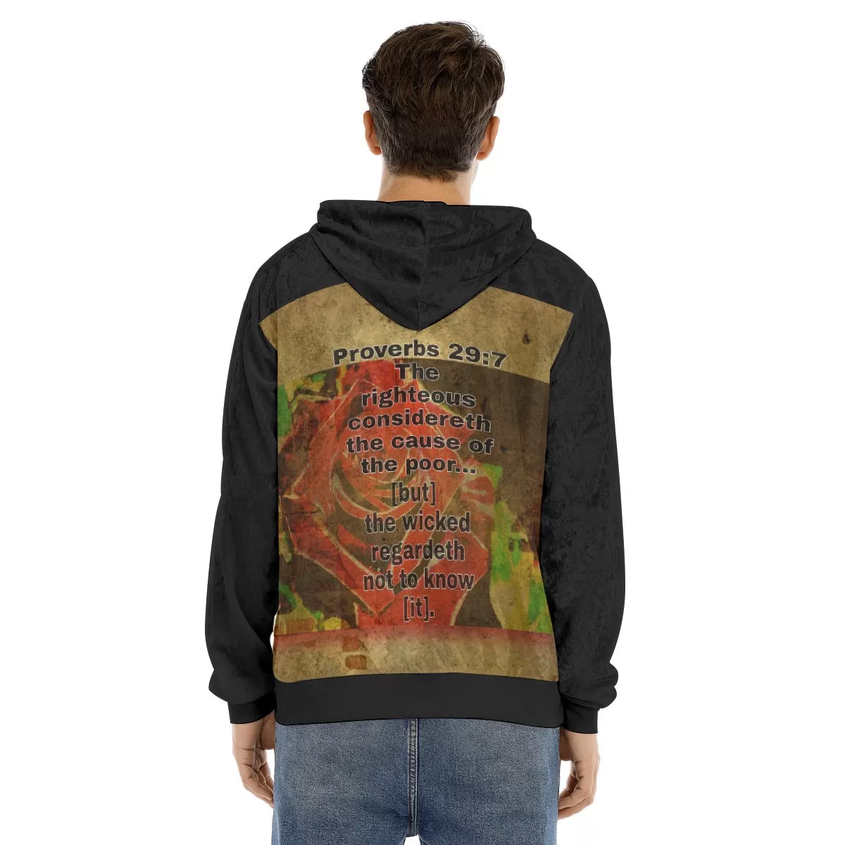 Yahuah-Tree of Life 02-05 STREETZ Men's Designer Velvet Pullover Hoodie