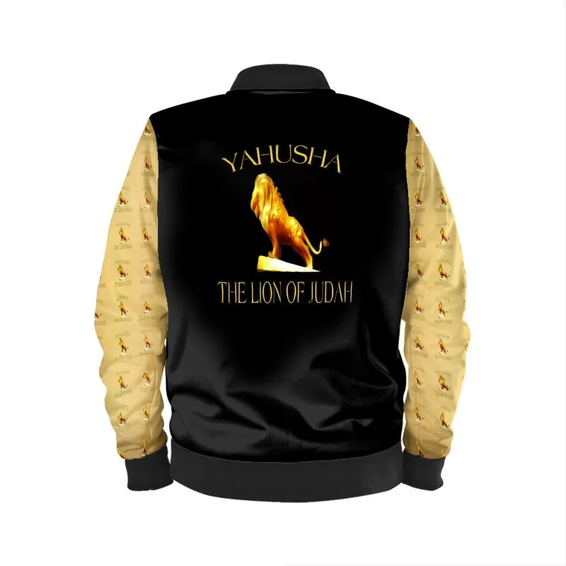 Yahusha-The Lion of Judah 01 Men's Designer Bomber Jacket