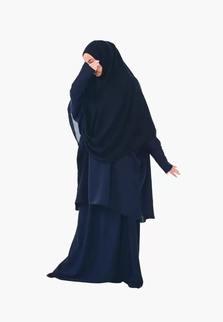 Zaahara Kamilah Two-Piece Abaya Set with Matching Instant Shawl